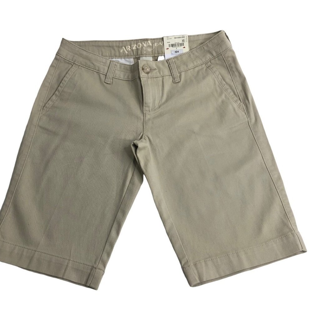 ARIZONA JEANS KHAKI BERMUDA SZ 1‎ NEW WITH TAG
